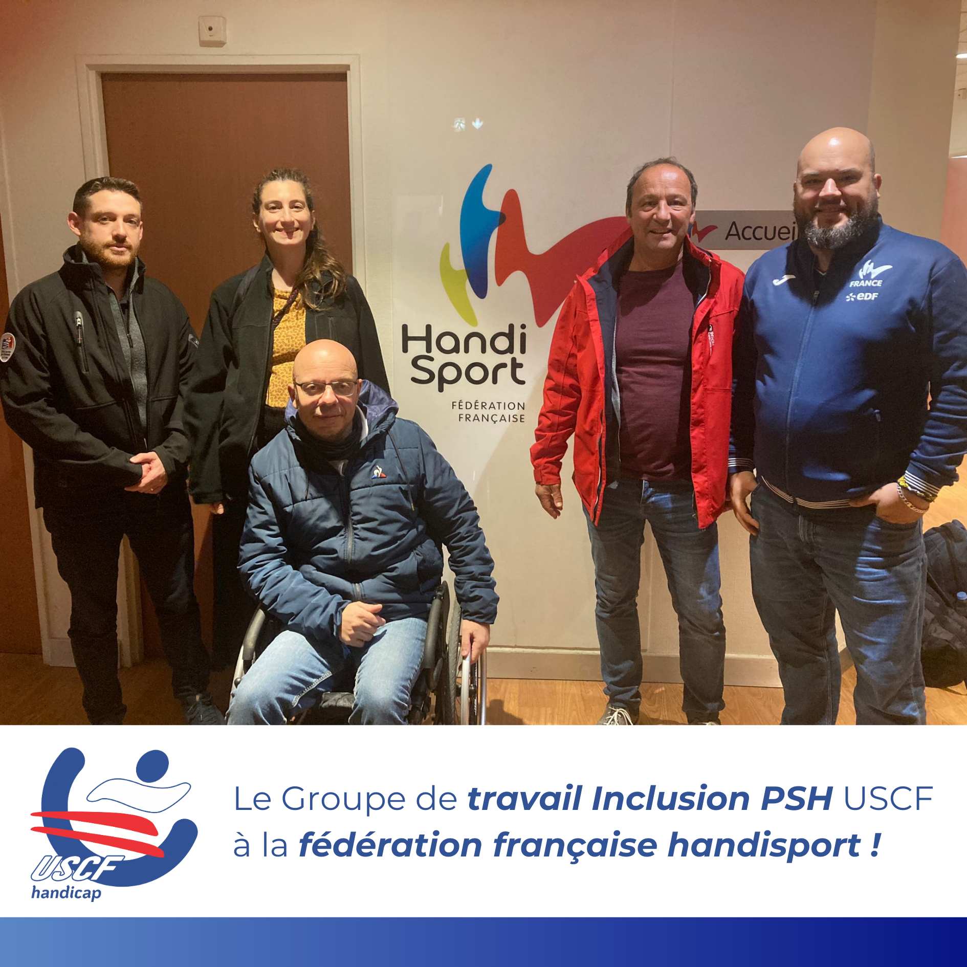 L’USCF reçue à la Fédération Française de Handisport